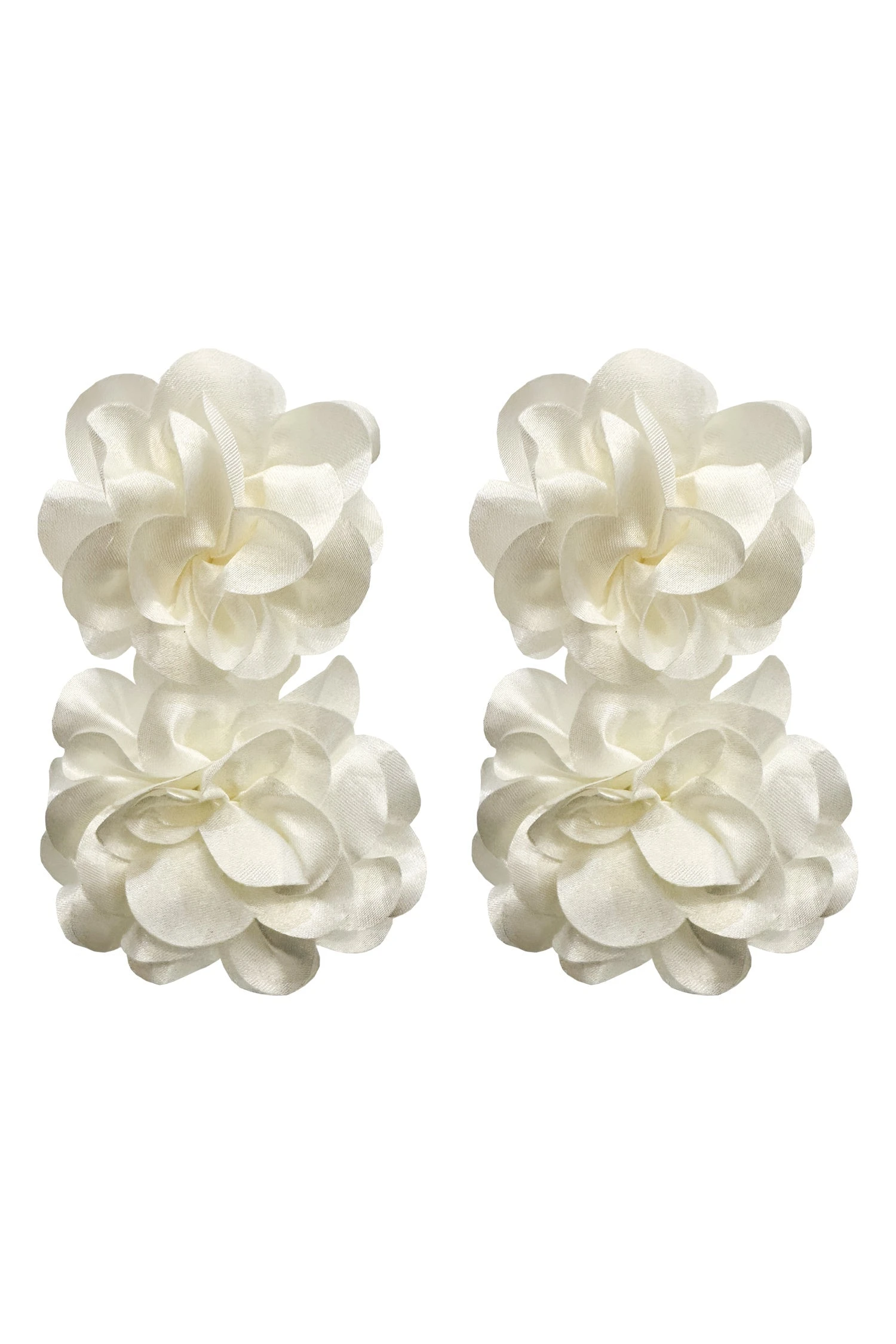 Meghan Cream Flower Drop Earrings 1 Meghan Cream Flower Drop Earrings