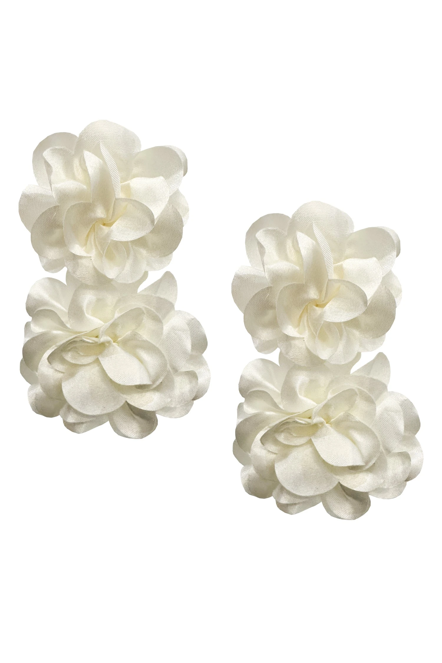 Meghan Cream Flower Drop Earrings 5 Meghan Cream Flower Drop Earrings - Image 5