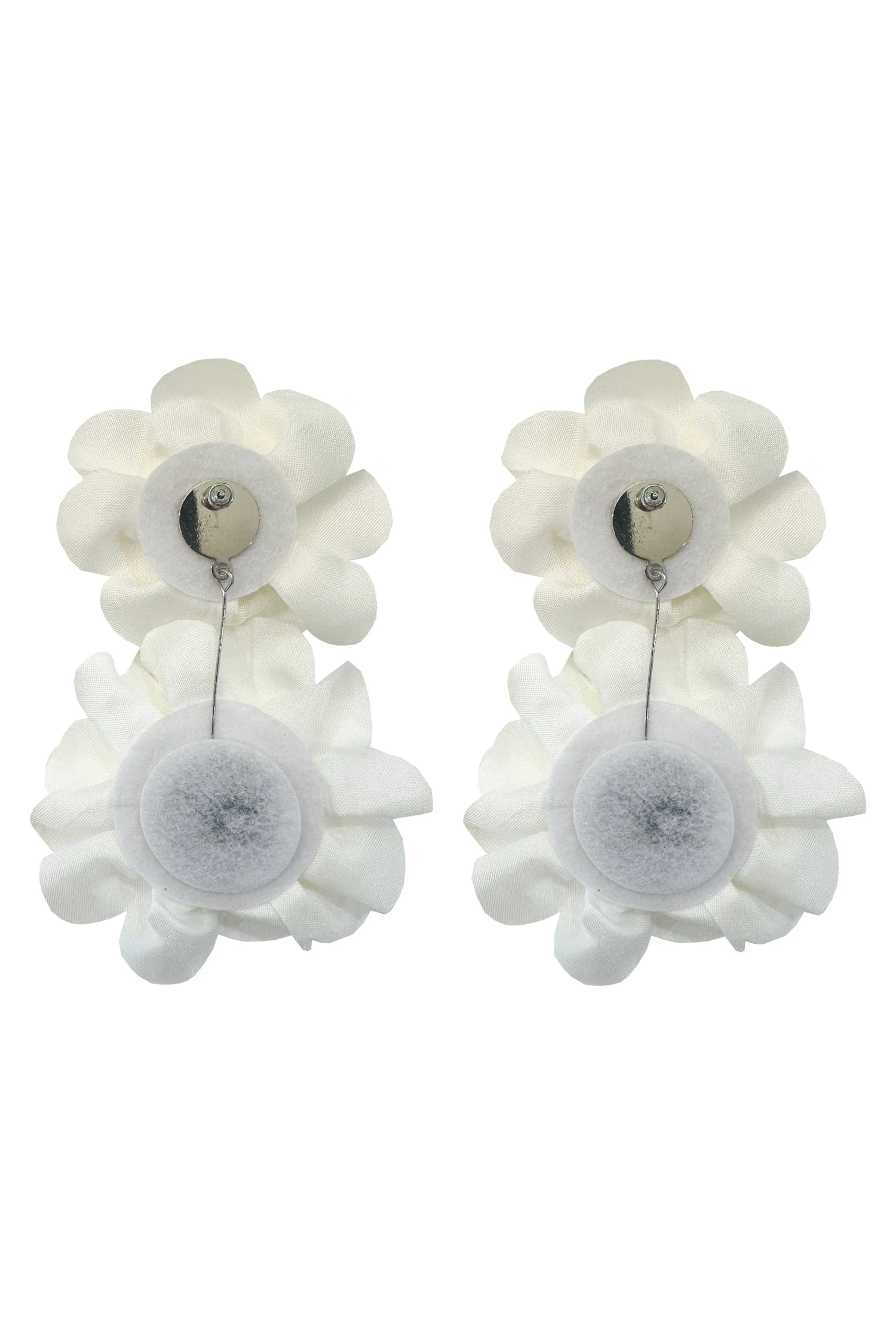 Meghan Cream Flower Drop Earrings 3 Meghan Cream Flower Drop Earrings - Image 3