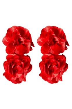 Meghan Red Flower Drop Earrings -Luxury Evening Wear Store flower2 d6cc2c24 05cc 400a 99d1 ca84679f91a5