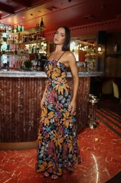 Mariya Embroidered Floral Mix Maxi Gown -Luxury Evening Wear Store lerougereshoot.jpgADORIA 57