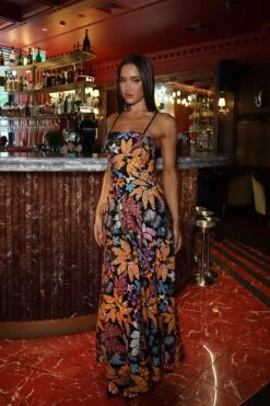 Mariya Embroidered Floral Mix Maxi Gown -Luxury Evening Wear Store lerougereshoot.jpgADORIA 63