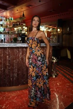 Mariya Embroidered Floral Mix Maxi Gown -Luxury Evening Wear Store lerougereshoot.jpgADORIA 64