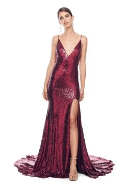 Armanah - Burgundy -Luxury Evening Wear Store sfw2017 NOV ALAMOUR LOOKBOOK2620 1