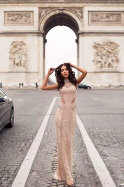 Katriane Beaded Gown -Luxury Evening Wear Store ws17